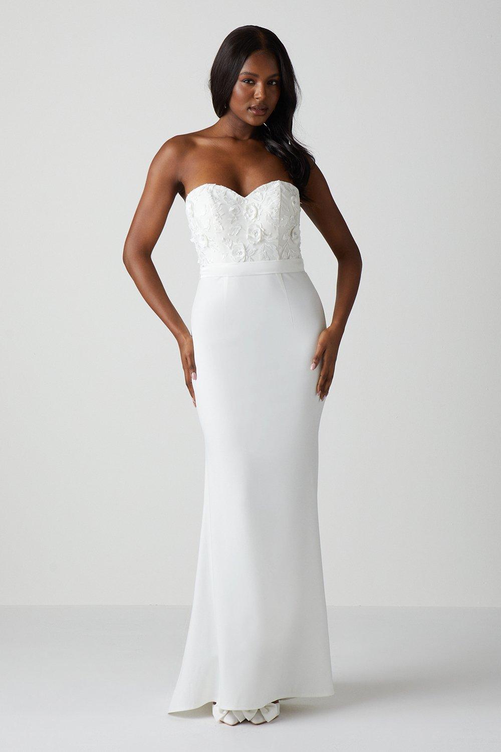 Dresses, Sweetheart Neck Embellished Fishtail Bridal Dress