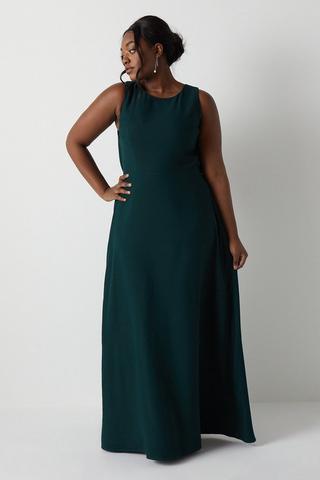 Buy Women's Plus Size Denim Maxi Dress with Tie-up at the Waist Online