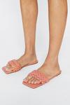 NastyGal Faux Leather Braided Flat Sandals thumbnail 2