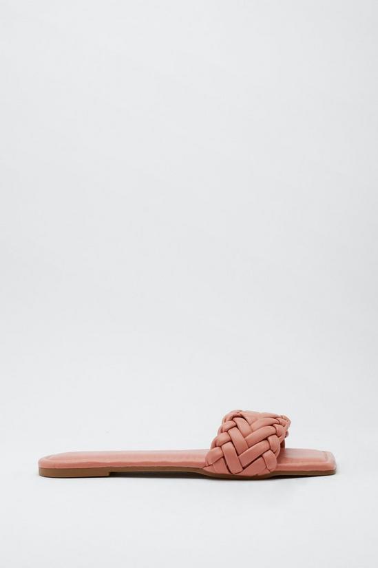 NastyGal Faux Leather Braided Flat Sandals 4
