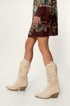NastyGal Faux Suede Embroidered Cowboy Boots thumbnail 2