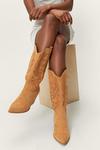 NastyGal Faux Suede Embroidered Cowboy Boots thumbnail 2