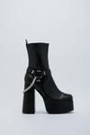 NastyGal Faux Leather Chain Detail Platform Boots thumbnail 3