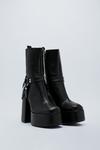 NastyGal Faux Leather Chain Detail Platform Boots thumbnail 4