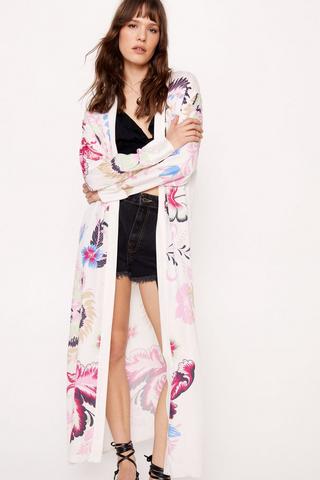 Chloe Stora Kimono Jacket in Gray