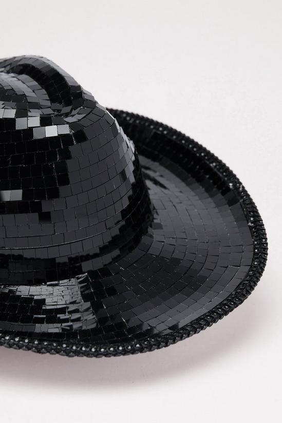 NastyGal Mirror Embellished Disco Ball Cowboy Hat 4
