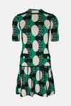 KarenMillen Geo Jacquard Pleated Skirt Knitted Mini Dress thumbnail 4