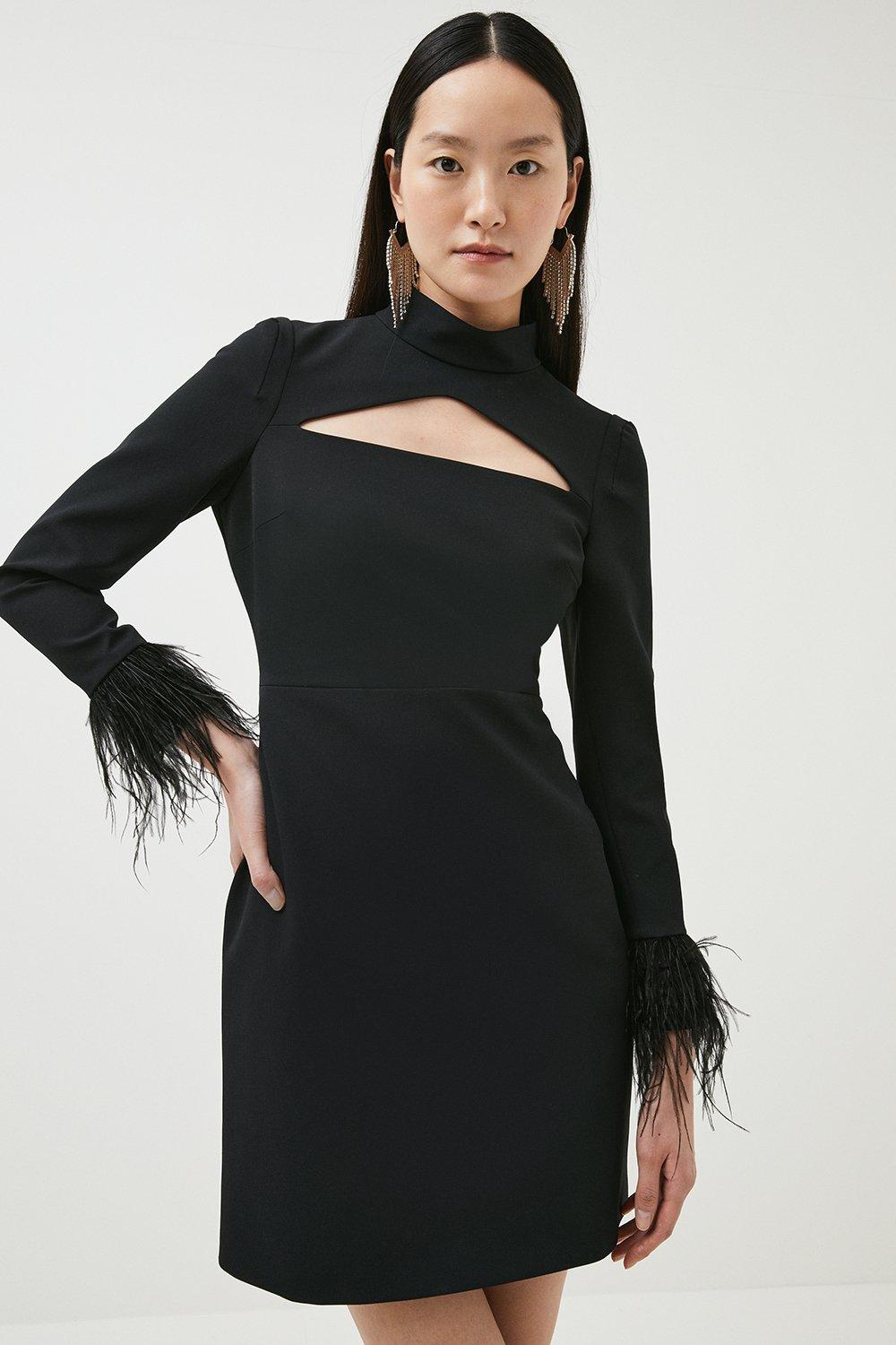 18+ Karen Millen Feather Dress