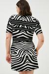 KarenMillen Plus size Textured Zebra Jacquard Knit Dress thumbnail 3