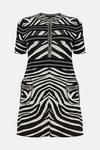 KarenMillen Plus size Textured Zebra Jacquard Knit Dress thumbnail 4