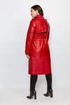 KarenMillen Plus Size Leather Trench Belted Coat thumbnail 3