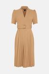 KarenMillen Tailored Structured Crepe Forever Pleat Belted Midi Dress thumbnail 4
