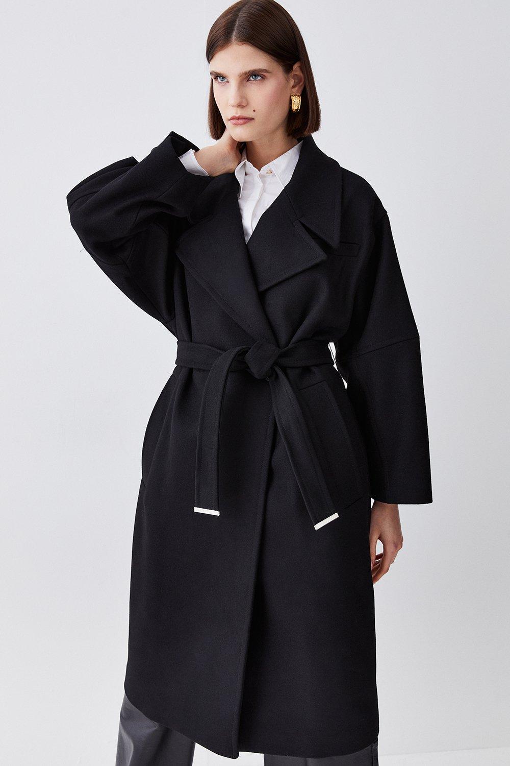 Jackets & Coats | Italian Manteco Wool Raglan Sleeve Coat | KarenMillen