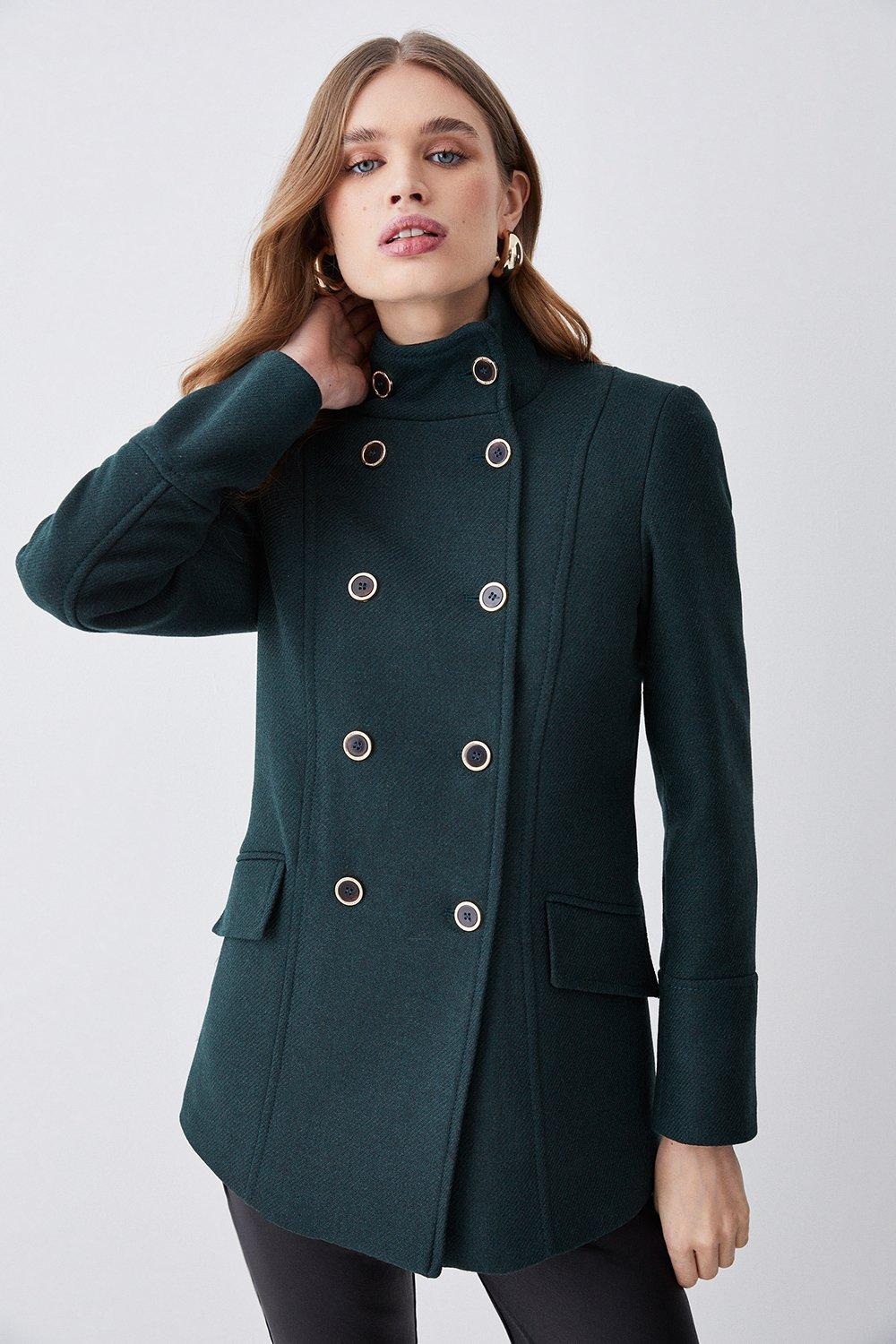 Jackets & Coats | Italian Manteco Wool Mix Double Breasted Short Formal ...