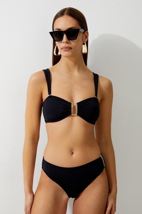 KarenMillen Detachable Strap Gold Trim Bikini Top 1