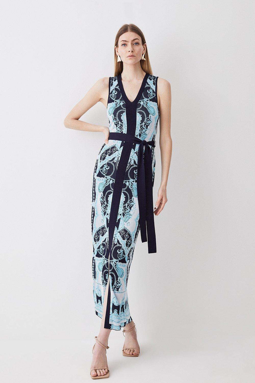 Tall Slinky Jacquard Sleeveless Knitted Maxi Dress