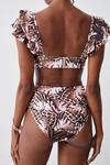KarenMillen Butterfly Print Ruffle Bikini Top With Detachable Straps thumbnail 5