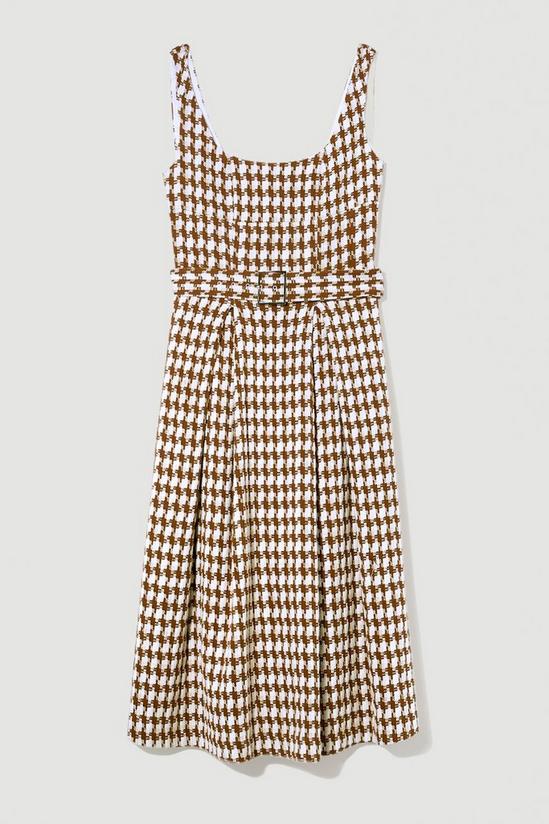 KarenMillen Check Tweed Full Skirt Midi Dress 4