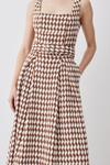 KarenMillen Check Tweed Full Skirt Midi Dress thumbnail 5