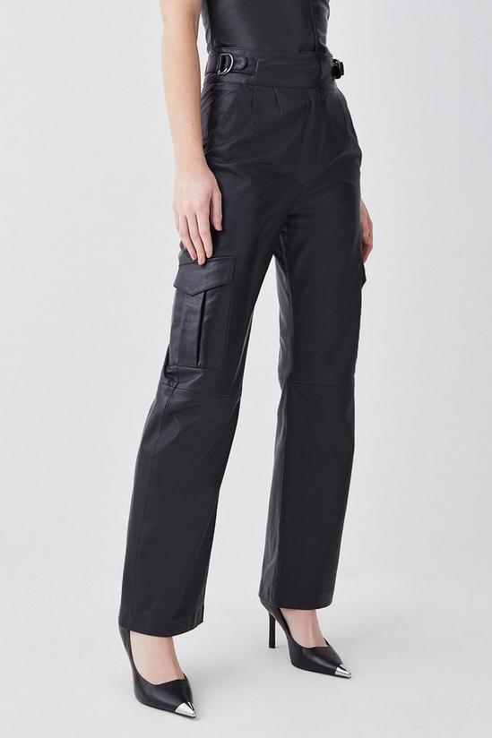 KarenMillen Leather Pocket Detail Cargo Trouser 2