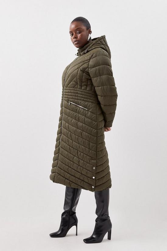 KarenMillen Plus Size Lightweight Longline Packable Coat 1