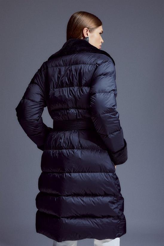 Jackets & Coats | Faux Fur Lined Belted Puffer Coat | KarenMillen