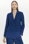 KarenMillen Polished Stretch Wool Blend Double Breasted Blazer thumbnail 2
