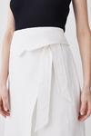 KarenMillen Linen Wrap Belted Midi Skirt thumbnail 2