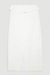 KarenMillen Linen Wrap Belted Midi Skirt thumbnail 4