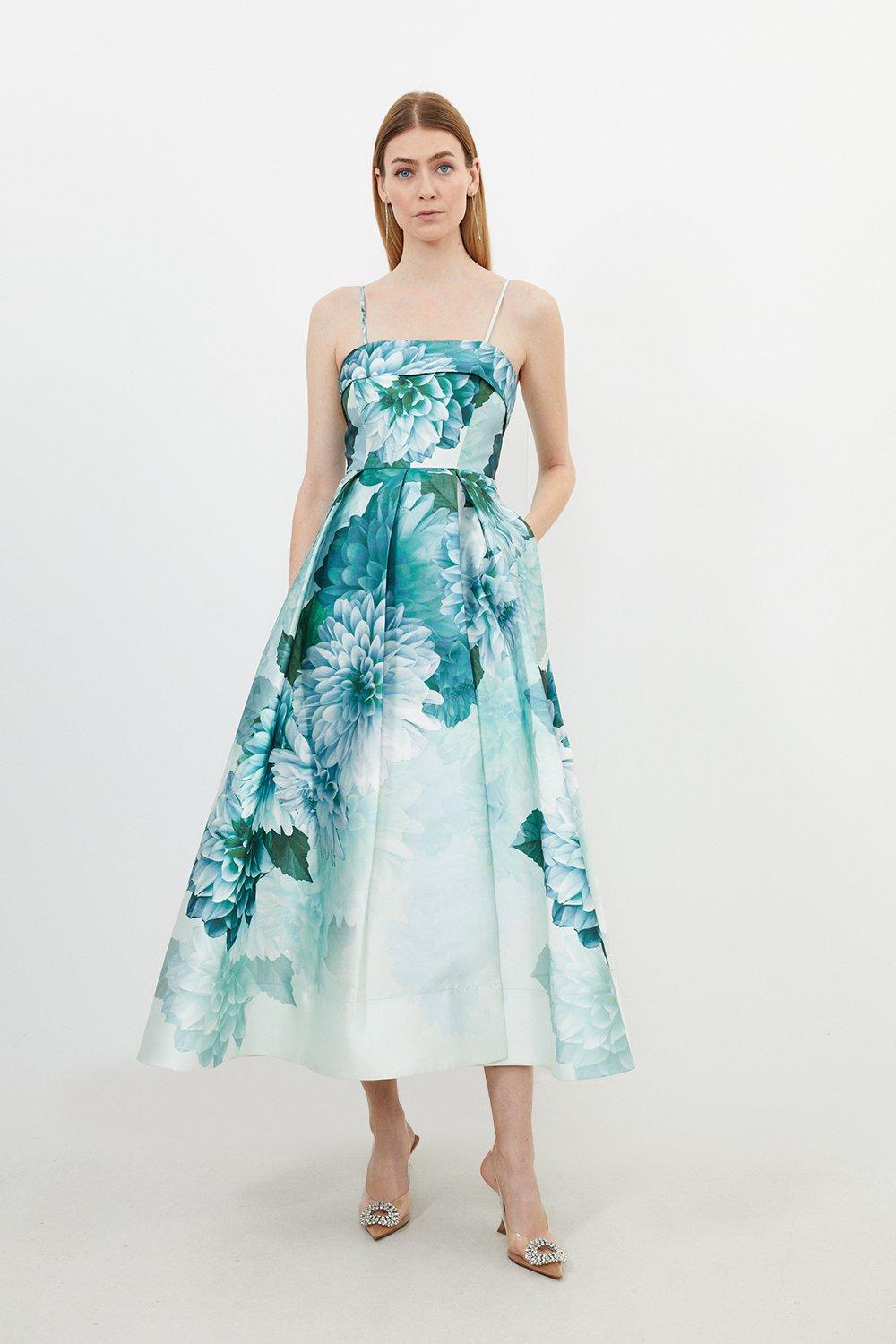 Dresses | Garden Floral Maxi Split Prom Dress | KarenMillen
