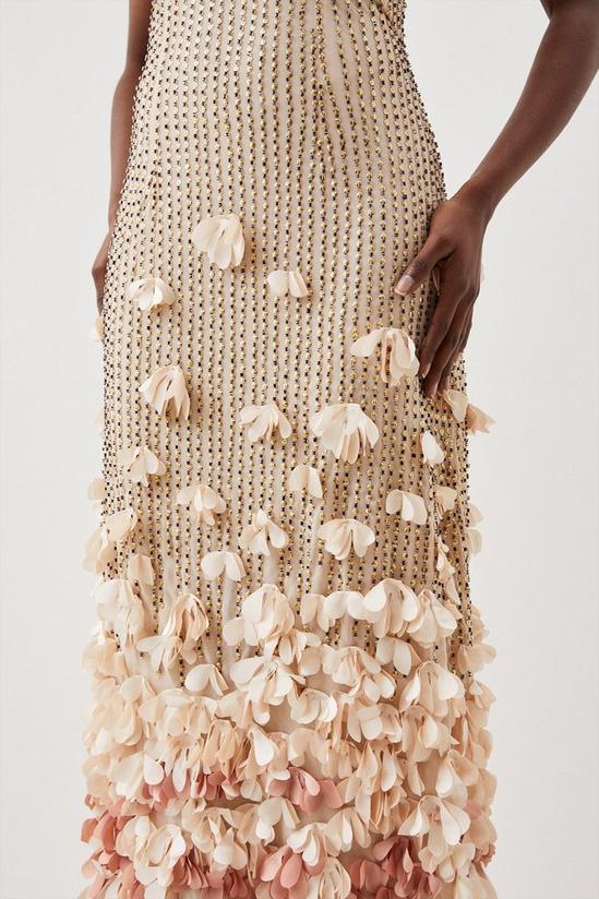 KarenMillen Floral Applique Woven Strappy Maxi Dress 5