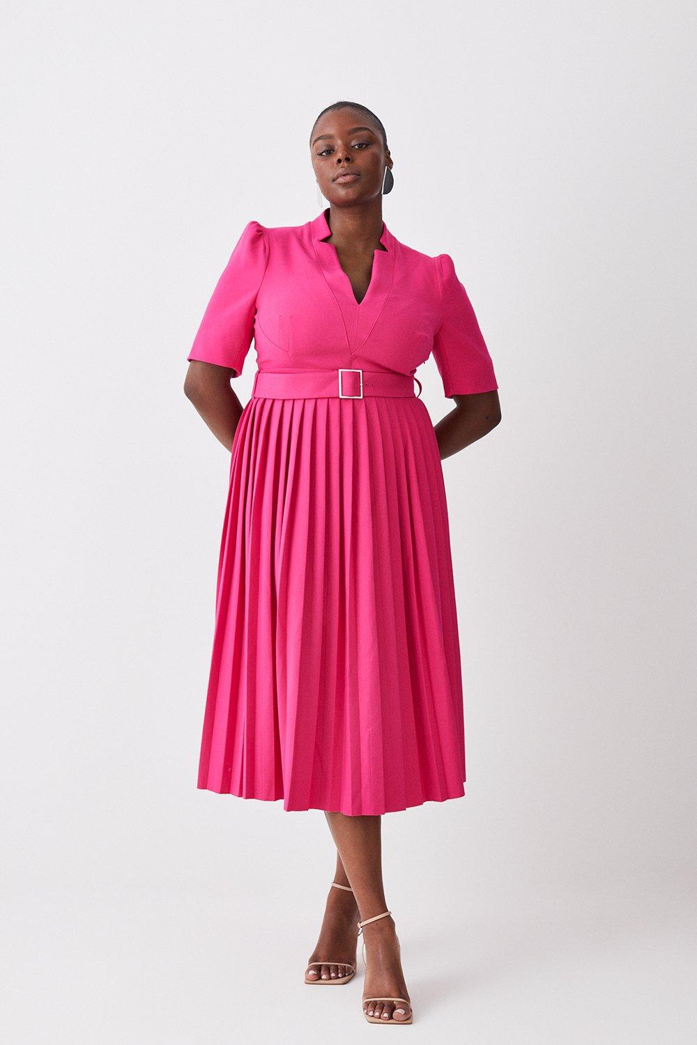 Plus Size Compact Stretch Forever Pleat Dress