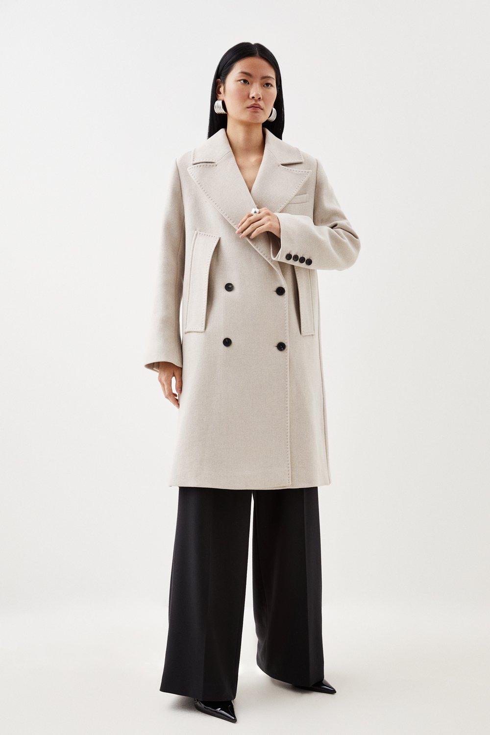 Jackets & Coats | Italian Manteco Wool Cape Over Coat | KarenMillen