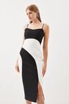 KarenMillen Tailored Compact Stretch Strappy Midi Pencil Dress thumbnail 1
