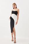 KarenMillen Tailored Compact Stretch Strappy Midi Pencil Dress thumbnail 3