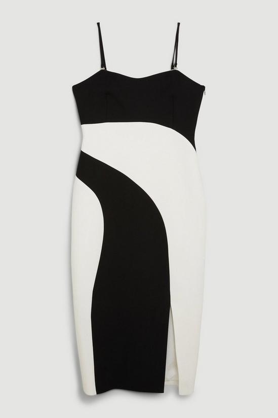 KarenMillen Tailored Compact Stretch Strappy Midi Pencil Dress 4