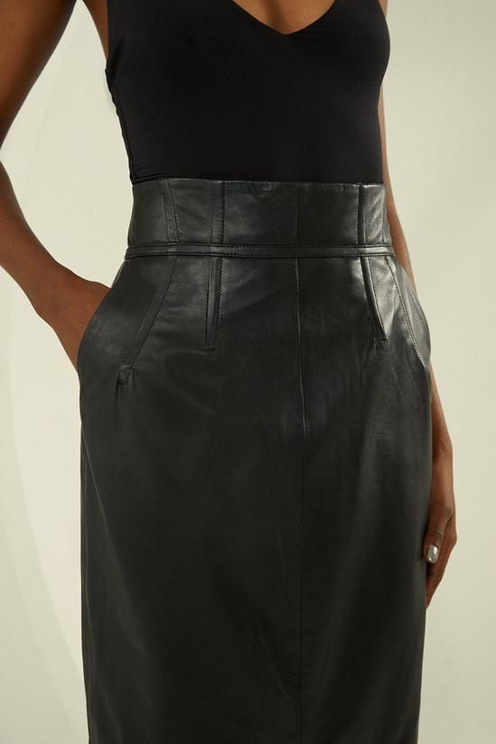 Skirts  Leather Corset Detail High Waist Maxi Pencil Skirt