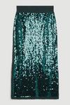 KarenMillen Viscose Blend Sequin Knit Midi Skirt thumbnail 4