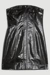 KarenMillen Metallic Faux Leather Front Pocket Detail Mini Dress thumbnail 4