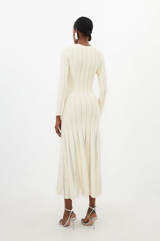 KarenMillen Viscose Blend Filament Full Skirt Knit Midaxi Dress 6