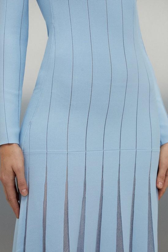 KarenMillen Viscose Blend Filament Full Skirt Knit Midaxi Dress 5