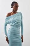 KarenMillen Drapey Crepe Jersey Asymmetrical Midaxi Dress thumbnail 2