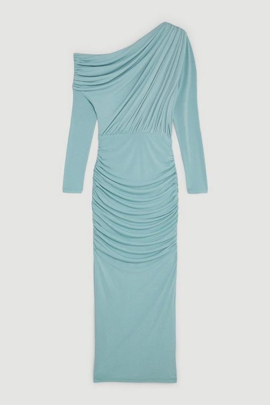 KarenMillen Drapey Crepe Jersey Asymmetrical Midaxi Dress 4