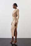 KarenMillen Drapey Crepe Jersey Asymmetrical Midaxi Dress thumbnail 3