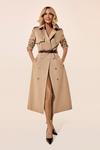 KarenMillen Tailored Belted Trench Coat thumbnail 1