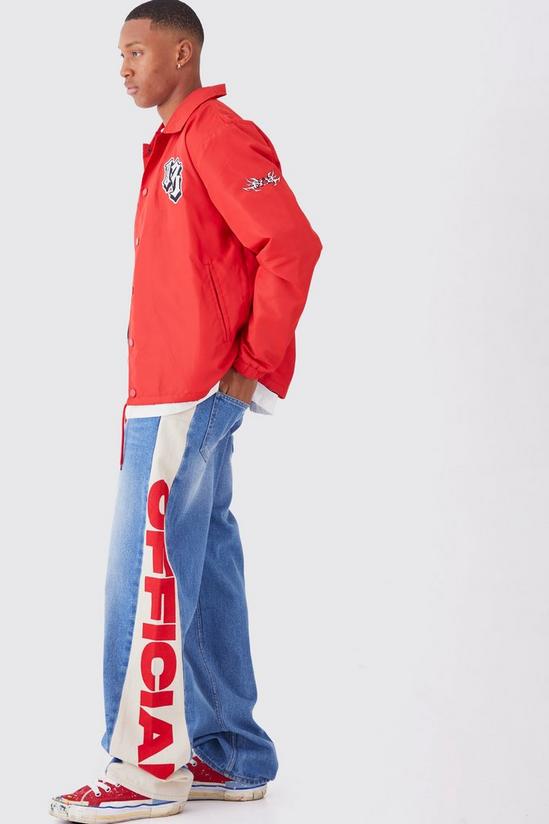Jackets & Coats | Varsity Badge Nylon Coach Jacket | boohooMAN