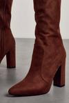 MissPap Faux Suede Knee High Heeled Boots thumbnail 2