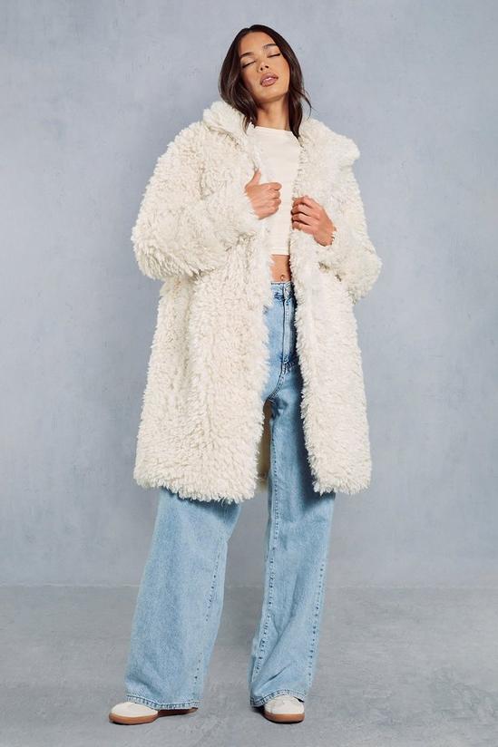 MissPap Shaggy Faux Fur Longline Coat 1