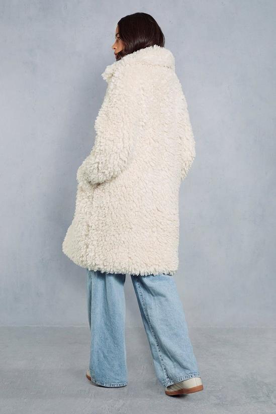 MissPap Shaggy Faux Fur Longline Coat 3