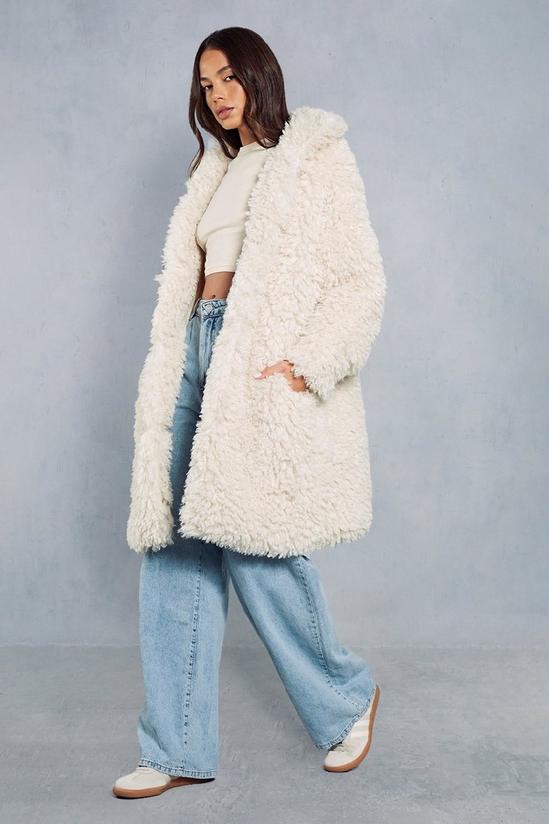 MissPap Shaggy Faux Fur Longline Coat 4